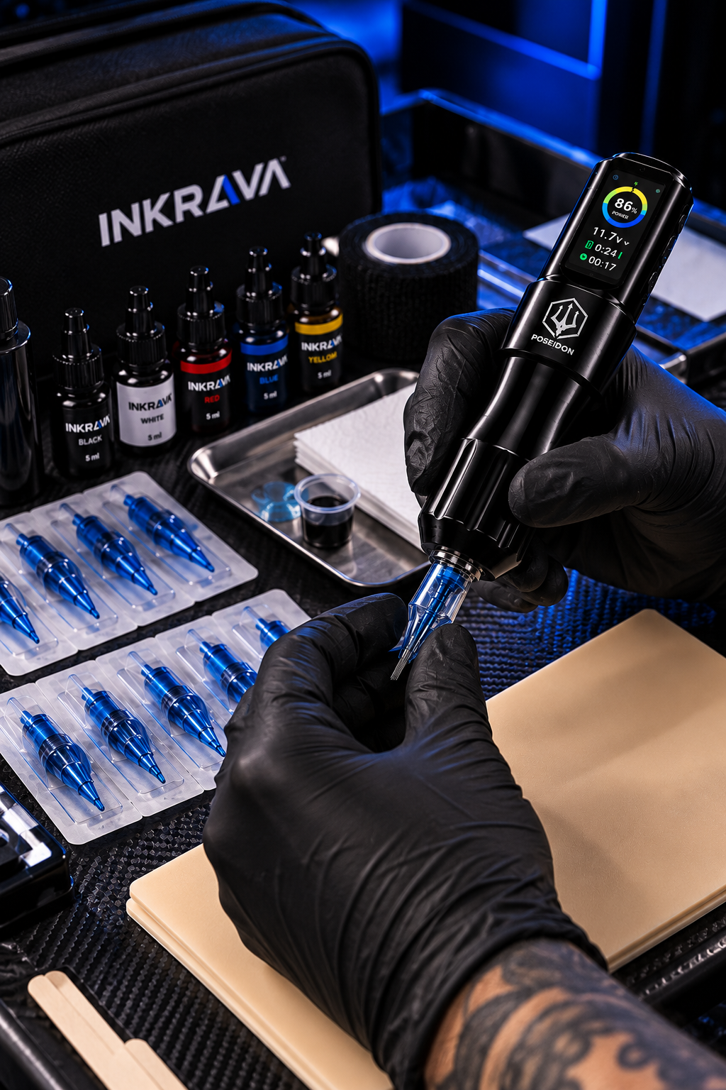 Espacio de práctica de tatuaje INKRAVA